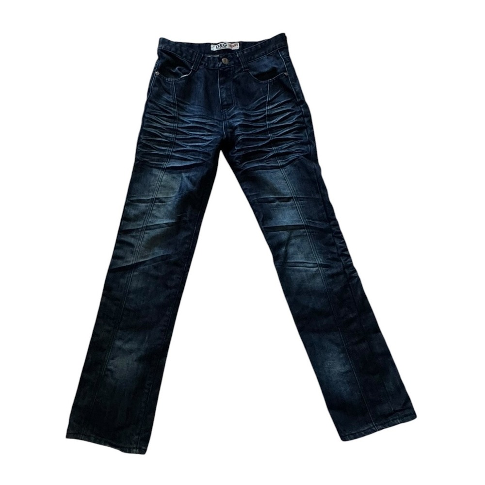 DG Dolce Gabbana Vintage Dark Wash Pleated Whiskered Denim Jeans Size 30